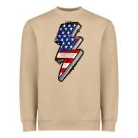 Mushroom American lightning bold 4th of july Heavyweight Sweatshirt - CowGirlArtShop