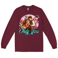 Burgundy only you and couple with keys Long Sleeve Tee - AdoDesignShop
