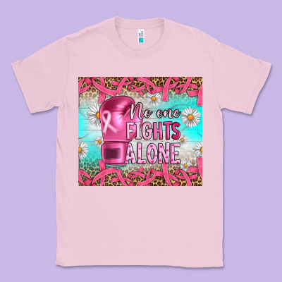 Breast Cancer  No One Fıghts Alone Tumbler Classic Tee Designed By Artiststas