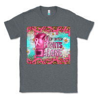 Charcoal Heather Breast cancer  no one fıghts alone tumbler Classic Tee - Artiststas