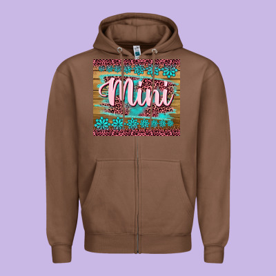 Western Mother's Day Mini Zipper Hoodie Designed By Barkaloodesign