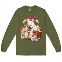 Army Green easter lamb Long Sleeve Tee - Jasminsmagicworld