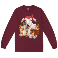 Burgundy easter lamb Long Sleeve Tee - Jasminsmagicworld