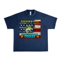 Navy fishing dad like a regular but cooler Urban Heavy Tee - HRA Design Shop