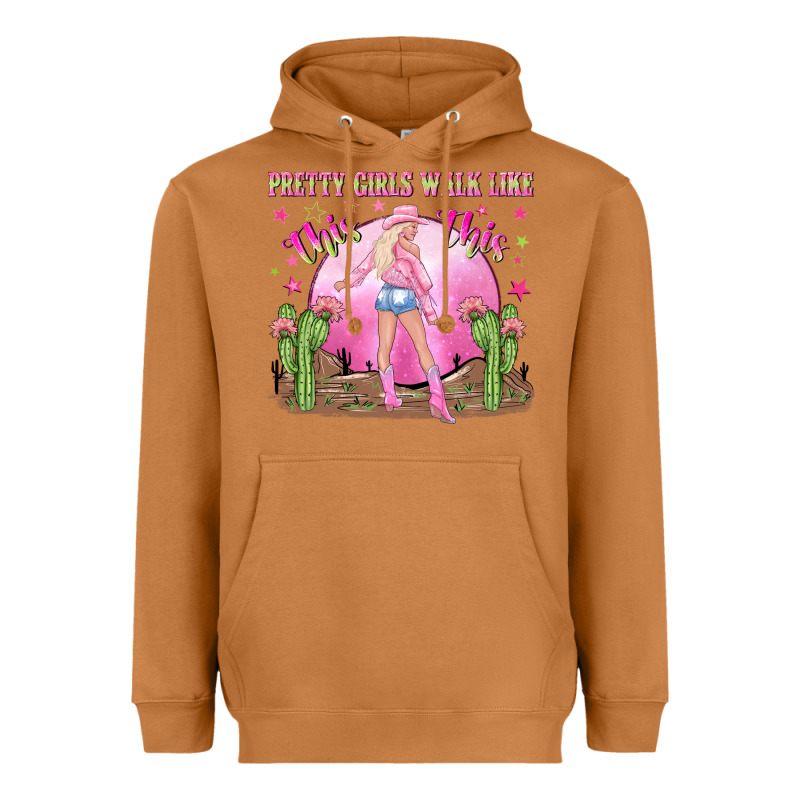 Pretty Girls Walk Like This This Heavyweight Hoodie by NancyCooperArtShop | Teevron