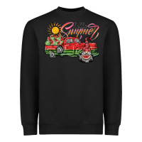 Black hello summer Heavyweight Sweatshirt - SublimationCraftShop