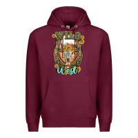Burgundy wild west Premium Hoodie - Artiststas