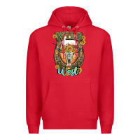 Red wild west Premium Hoodie - Artiststas