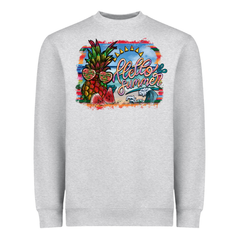 Hello Summer Heavyweight Sweatshirt by SublimationCraftShop | Teevron