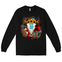 Black bullskull christmas Long Sleeve Tee - JahusDesignShop