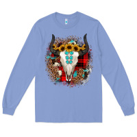 Colony Blue bullskull christmas Long Sleeve Tee - JahusDesignShop