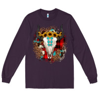 Plum bullskull christmas Long Sleeve Tee - JahusDesignShop