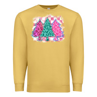 Antique Gold christmas leopard trees Premium Sweatshirt - MaliasSmallBusiness