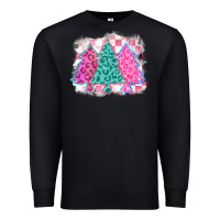 Black christmas leopard trees Premium Sweatshirt - MaliasSmallBusiness