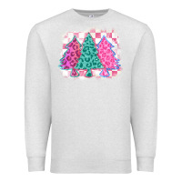Oatmeal Heather christmas leopard trees Premium Sweatshirt - MaliasSmallBusiness