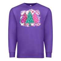 Purple christmas leopard trees Premium Sweatshirt - MaliasSmallBusiness