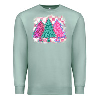 Seafoam christmas leopard trees Premium Sweatshirt - MaliasSmallBusiness