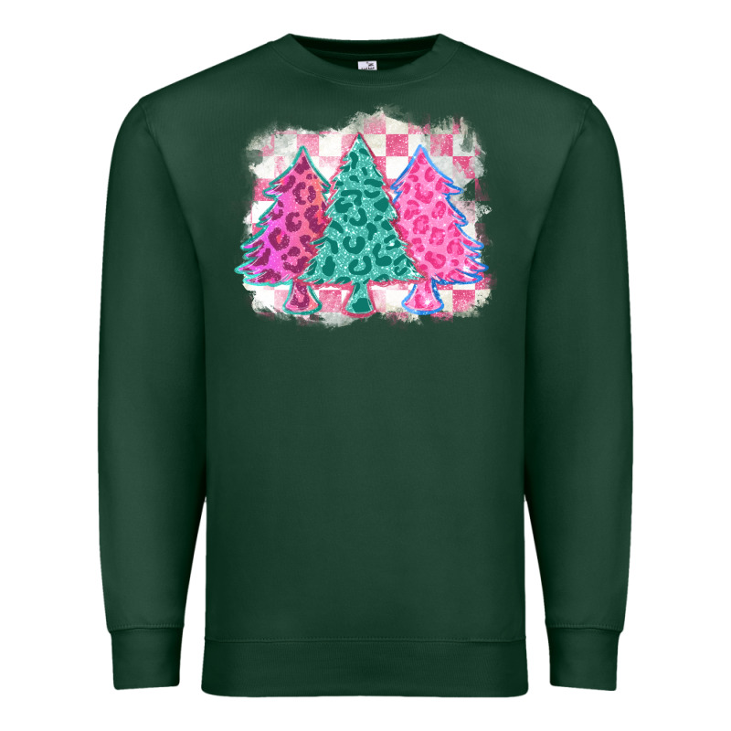 Christmas Leopard Trees Premium Sweatshirt by MaliasSmallBusiness | Teevron