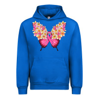 Cobalt Pink ribbon Breast Cancer butterfly Urban Hoodie - NancyCooperArtShop