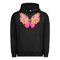 Pigment Black Pink ribbon Breast Cancer butterfly Urban Hoodie - NancyCooperArtShop