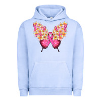 Pigment Grape Ice Pink ribbon Breast Cancer butterfly Urban Hoodie - NancyCooperArtShop