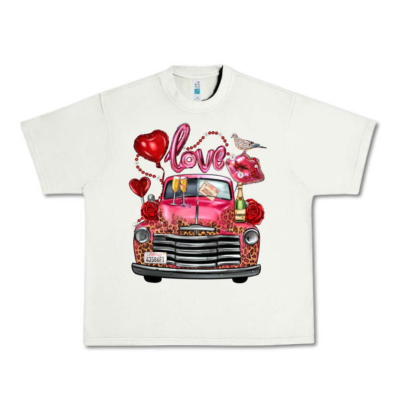 Valentine's Day Truck Love Bird Letter Urban Heavy Tee by FaDigitalArtStudio | Teevron
