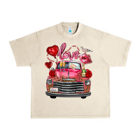 Sandshell valentine's day truck love bird letter Urban Heavy Tee - FaDigitalArtStudio