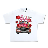 White valentine's day truck love bird letter Urban Heavy Tee - FaDigitalArtStudio