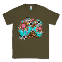 Army Green race sunflower patches Classic Tee - AdoDesignShop