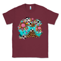 Burgundy race sunflower patches Classic Tee - AdoDesignShop