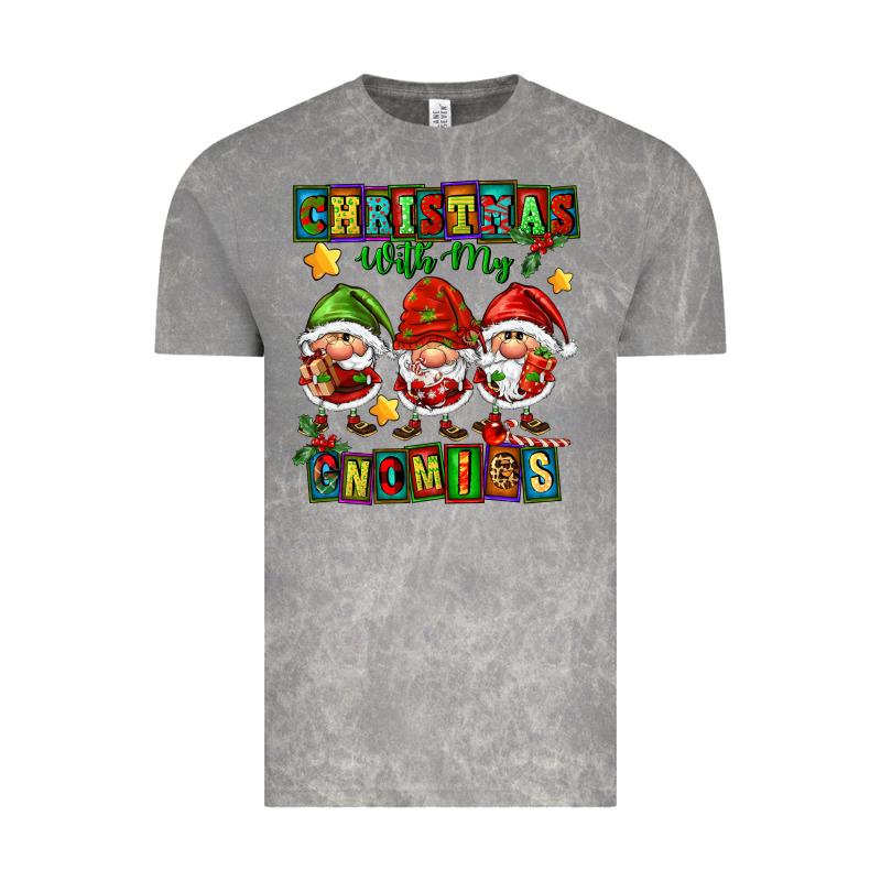 Christmas With My Gnomies Vintage Tee by FaDigitalArtStudio | Teevron