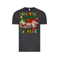 Vintage Black christmas with my gnomies Vintage Tee - FaDigitalArtStudio