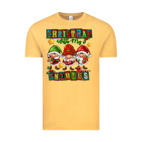 Vintage Mustard christmas with my gnomies Vintage Tee - FaDigitalArtStudio