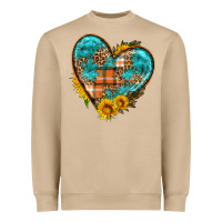 Mushroom fall pattern heart with sunflower Heavyweight Sweatshirt - HRA Design Shop