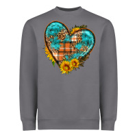Storm fall pattern heart with sunflower Heavyweight Sweatshirt - HRA Design Shop