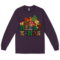 Plum merry xmas with christmas Long Sleeve Tee - AdoDesignShop