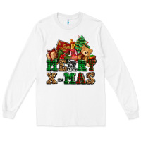 White merry xmas with christmas Long Sleeve Tee - AdoDesignShop