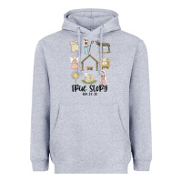 Heather Grey true story Heavyweight Hoodie - MaliasSmallBusiness