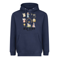 Navy true story Heavyweight Hoodie - MaliasSmallBusiness