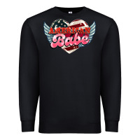 Black American babe Premium Sweatshirt - NancyCooperArtShop