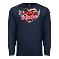 Navy American babe Premium Sweatshirt - NancyCooperArtShop