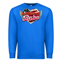 True Royal American babe Premium Sweatshirt - NancyCooperArtShop