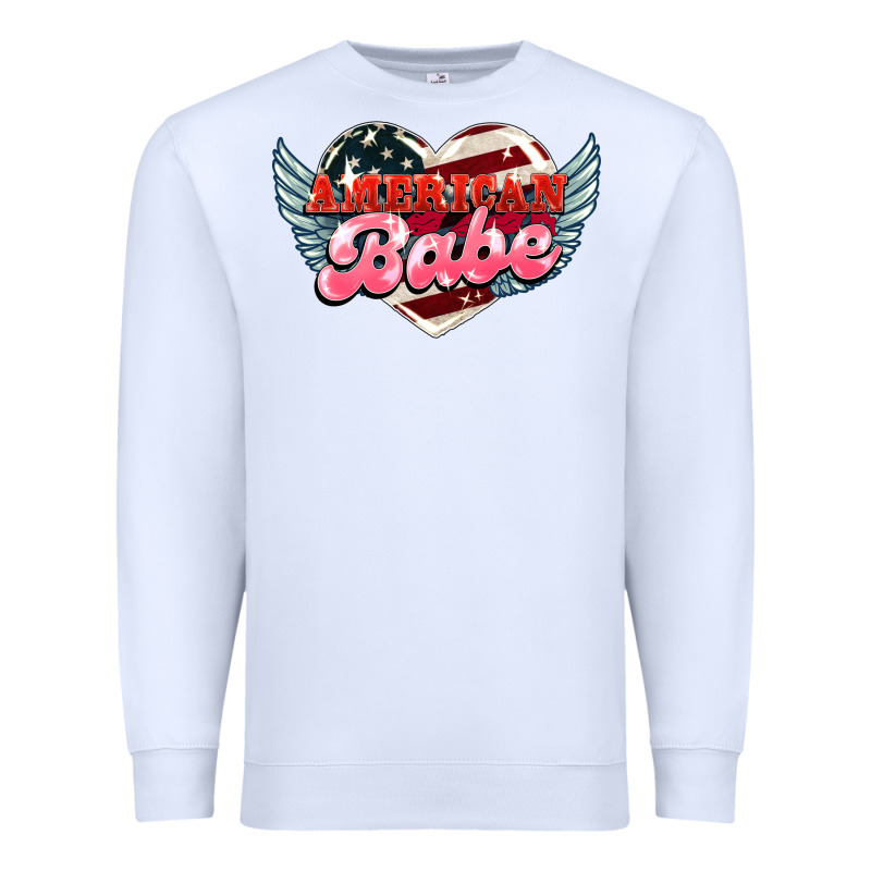 American Babe Premium Sweatshirt by NancyCooperArtShop | Teevron