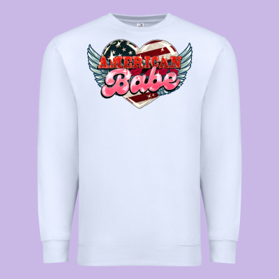 American Babe Premium Sweatshirt Designed By Nancycooperartshop