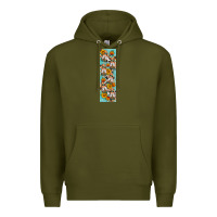 Army Green fall gnomes pen wrap 1 Premium Hoodie - Artiststas