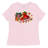 Bubblegum Pink cowgirl hat with gifts and cookies Ladies Tee - AdoDesignShop