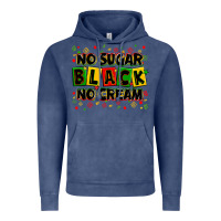 Vintage Denim no sugar no cream black Vintage Hoodie - Zillion Design Studio