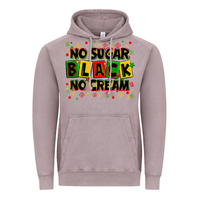 No Sugar No Cream Black Vintage Hoodie by Zillion Design Studio | Teevron