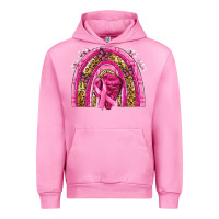 Fuchsia Pink breast cancer rainbow Urban Hoodie - NancyCooperArtShop