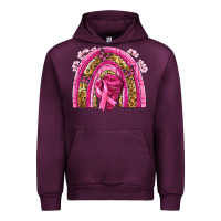 Mauve Wine breast cancer rainbow Urban Hoodie - NancyCooperArtShop